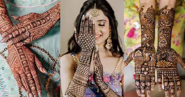 Full hand bridal modern karva chauth mehndi designs