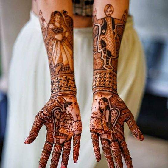 Modern karva chauth mehndi designs simple