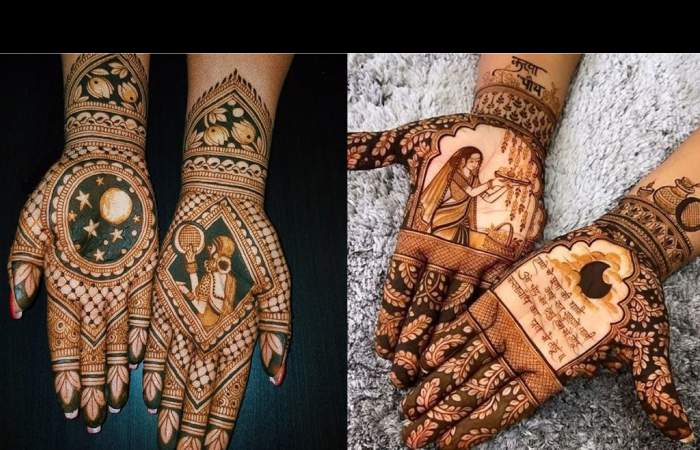 Karwachauth modern karva chauth mehndi designs